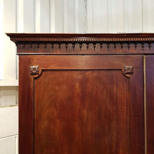 fig 1. ANTIQUE REGENCY MAHOGANY CAMPAIGN DOUBLE WARDROBE C1820