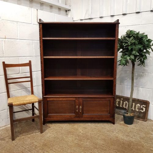 Antique Oak Open Bookcase C1920