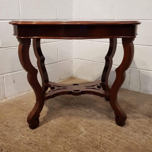 fig 1. ANTIQUE 19TH CENTURY BIEDERMEIER WALNUT CENTRE TABLE C1870