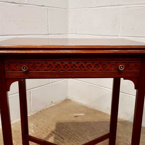 fig 2. ANTIQUE SMALL EDWARDIAN MAHOGANY FOLD OVER GAMES TABLE C1900
