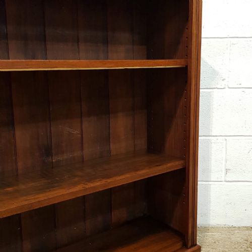 fig 2. ANTIQUE LATE VICTORIAN WALNUT OPEN BOOKCASE C1890