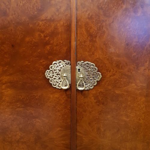 fig 2. ANTIQUE BURR WALNUT DOUBLE WARDROBE C1920