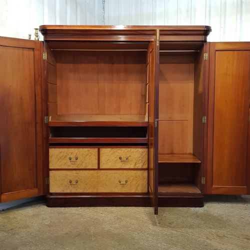 fig 2. ANTIQUE VICTORIAN MAHOGANY TRIPLE WARDROBE C1880