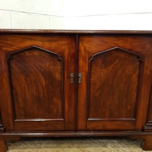 fig 2. ANTIQUE WILLIAM 1V MAHOGANY LOW CUPBOARD PRESS C1830