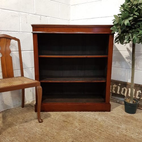 Antique Victorian Mahogany Open Bookcase C1880