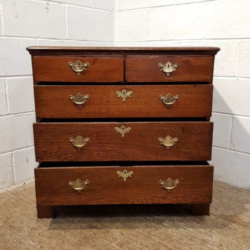 fig 2. ANTIQUE 18TH CENTURY PERIOD OAK CHEST OF DRAWERS C1770