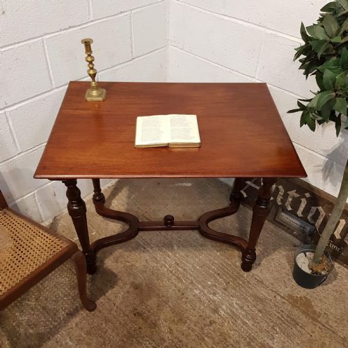 fig 2. ANTIQUE LATE VICTORIAN MAHOGANY SIDE WRITING TABLE C1890