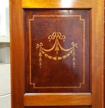fig 2. ANTIQUE EDWARDIAN INLAID MAHOGANY TRIPLE WARDROBE C1900