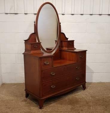 fig 1. ANTIQUE EDWARDIAN MAHOGANY DRESSING TABLE C1900