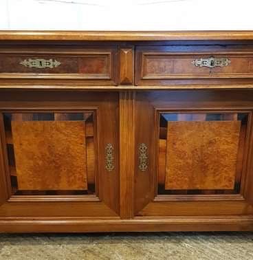 fig 2. ANTIQUE LATE 19TH CENTURY FLEMISH BURR WALNUT & COROMANDEL LOW CABINET C1890