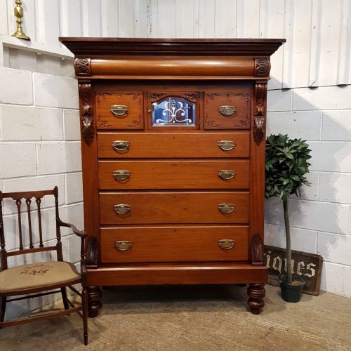 Superb Antique Large Victorian Mahogany Scotch Chest of Drawers C1880