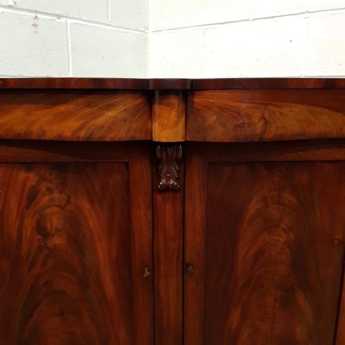 fig 1. ANTIQUE VICTORIAN MAHOGANY SERPENTINE SHAPED CHIFFONIER C1880