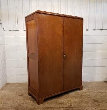 fig 1. ANTIQUE WALNUT FITTED DOUBLE WARDROBE C1920