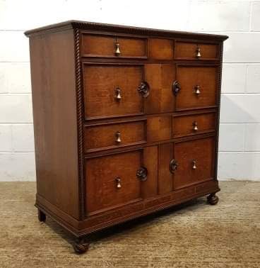 fig 2. ANTIQUE EDWARDIAN OAK THREE PIECE BEDROOM SUITE C1910