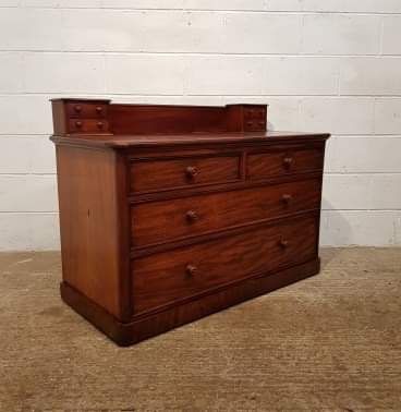 fig 1. ANTIQUE VICTORIAN MAHOGANY CHEST OF DRAWERS C1880