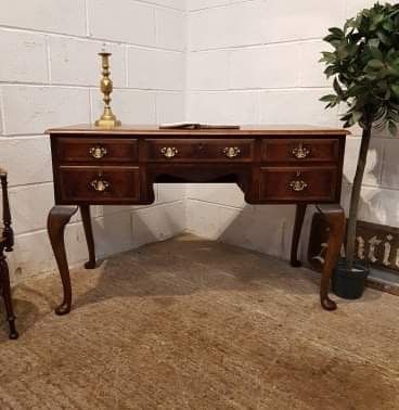 Antique Burr Walnut Writing Desk C1920