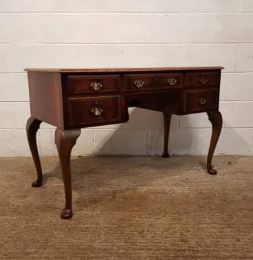 fig 1. ANTIQUE BURR WALNUT WRITING DESK C1920