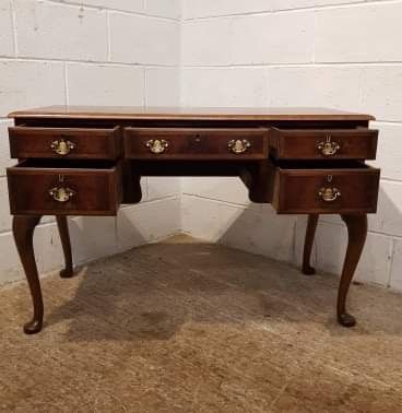 fig 2. ANTIQUE BURR WALNUT WRITING DESK C1920