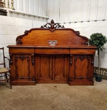 Antique Victorian Mahogany Chiffonier Sideboard C1880