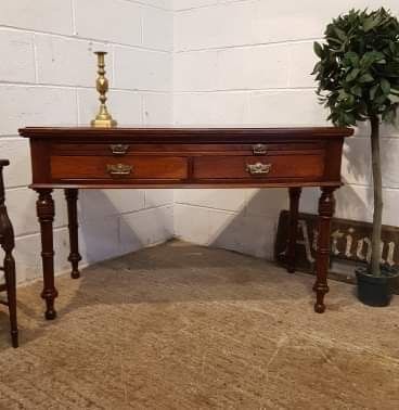 Antique Edwardian Mahogany Writing Desk  by Maple & Co C1900