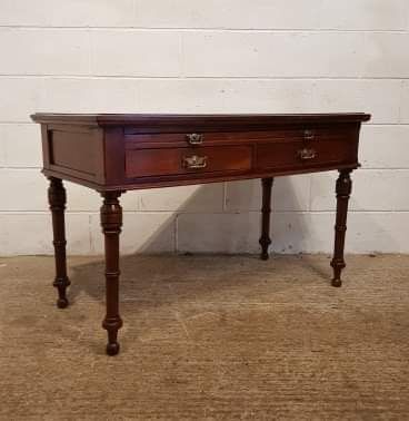 fig 1. ANTIQUE EDWARDIAN MAHOGANY WRITING DESK BY MAPLE & CO C1900