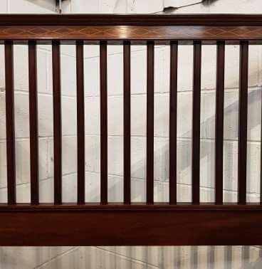 fig 2. ANTIQUE EDWARDIAN INLAID MAHOGANY KING SIZE BED C1900