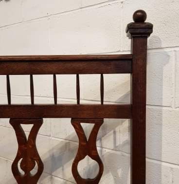 fig 1. ANTIQUE EDWARDIAN OAK DOUBLE BED C1900