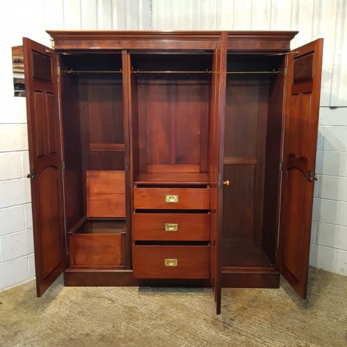 fig 2. ANTIQUE VICTORIAN MAHOGANY TRIOLE WARDROBE C1880