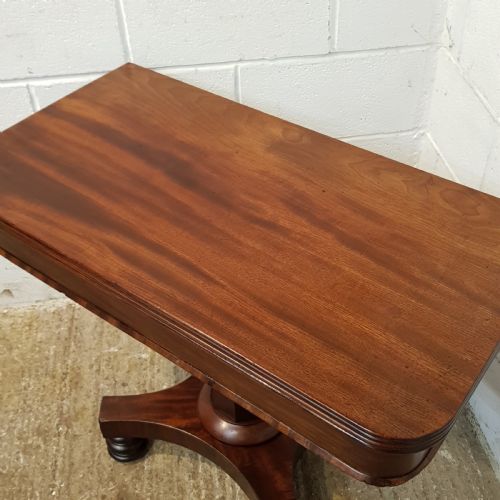 fig 1. ANTIQUE WILLIAM 1V MAHOGANY FOLD OVER TEA TABLR C1830