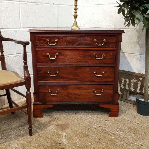 Antique Late Victorian Mahogany Dwarf Chest of Drawers C1890