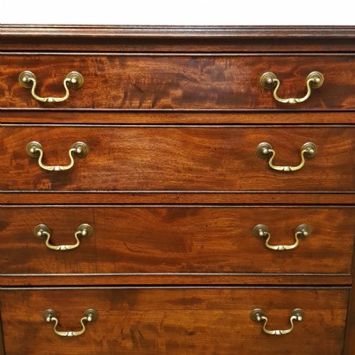 fig 2. ANTIQUE LATE VICTORIAN MAHOGANY DWARF CHEST OF DRAWERS C1890