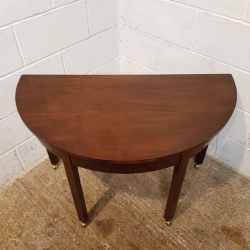 fig 2. SNTIQUE PAIR REGENCY MAHOGANY DEMI LUNE SIDE TABLED C1820