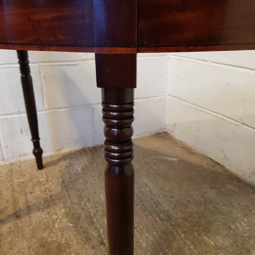 fig 1. ANTIQUE REGENCY MAHOGANY FOLD OVER DEMI LUNE TEA TABLE C1820