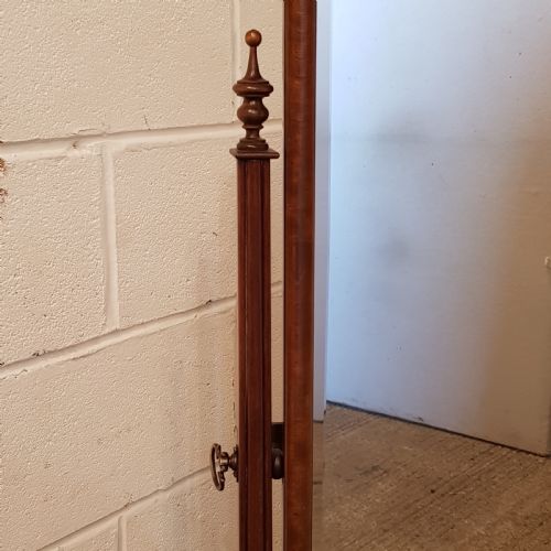 fig 1. ANTIQUE BURR WALNUT CHEVAL MIRROR C1920