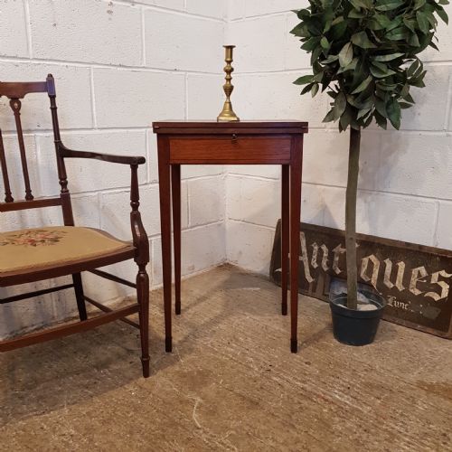 Antique Edwardian Regency Mahogany Fold Out Games Table C1900