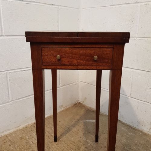 fig 2. ANTIQUE EDWARDIAN REGENCY MAHOGANY FOLD OUT GAMES TABLE C1900