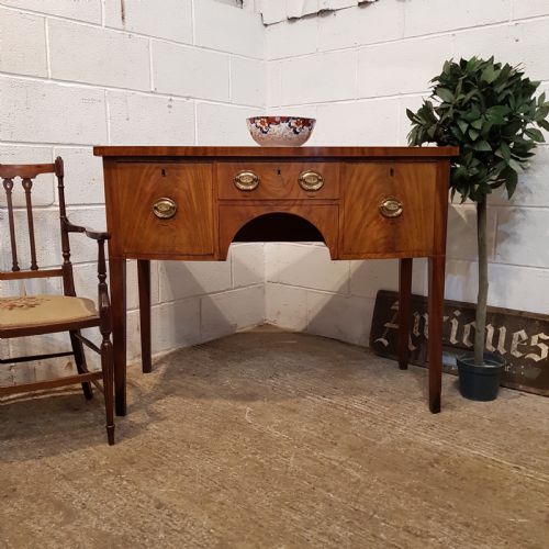 Antique Small Regency Mahogany Bow Front  Sideboard C1820