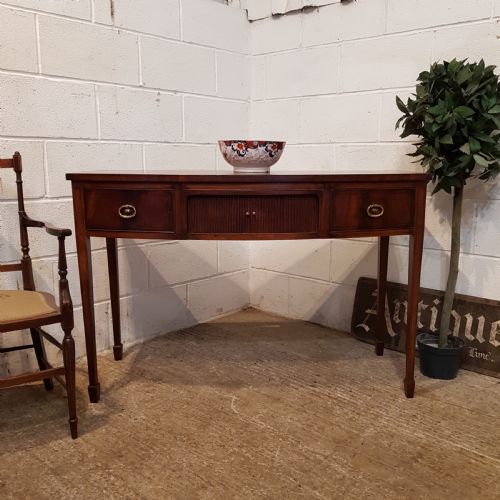 Antique Edwardian Regency Mahogany Bow Front Side Table C1900