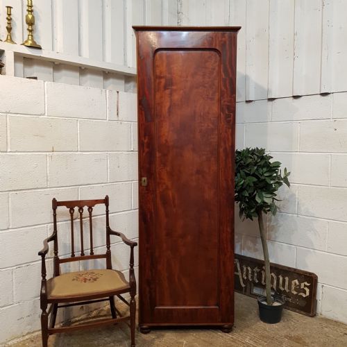 Antique Victorian Mahogany Centry Box Single Wardrobe C1880