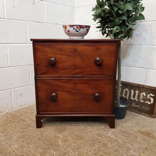 Antique 18th Century Period Mahogany Dwarf Chest of Drawers C1780