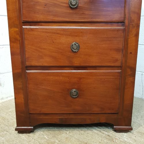 fig 2. ANTIQUE MID VICTORIAN MAHOGANY TALL NARROW CHEST OF DRAWERS C1860