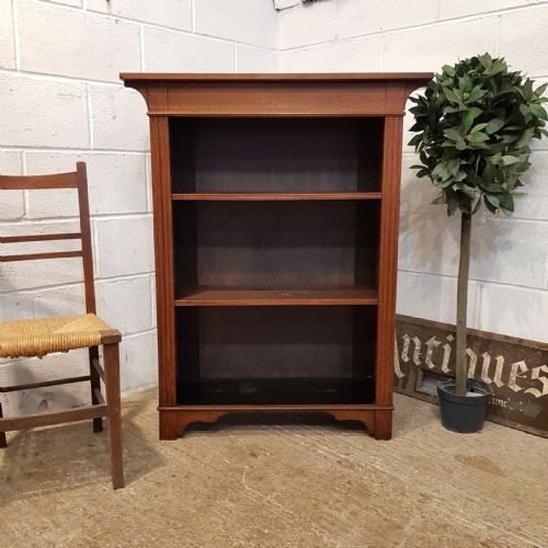 Antique Arts & Crafts Oak Open Bookcase C1890