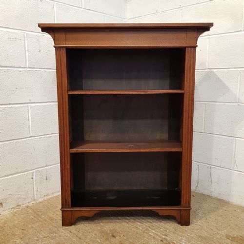 fig 1. ANTIQUE ARTS & CRAFTS OAK OPEN BOOKCASE C1890