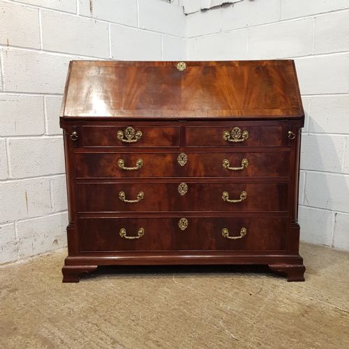 fig 1. ANTIQUE REGENCY MAHOGANY BUREAU C1820