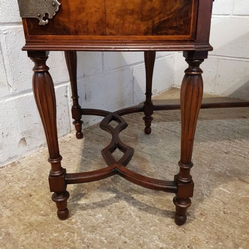 fig 1. ANTIQUE BURR WALNUT DESK C1920