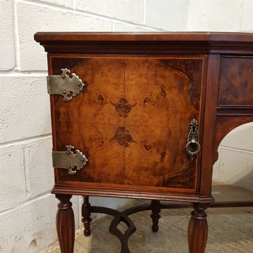 fig 2. ANTIQUE BURR WALNUT DESK C1920