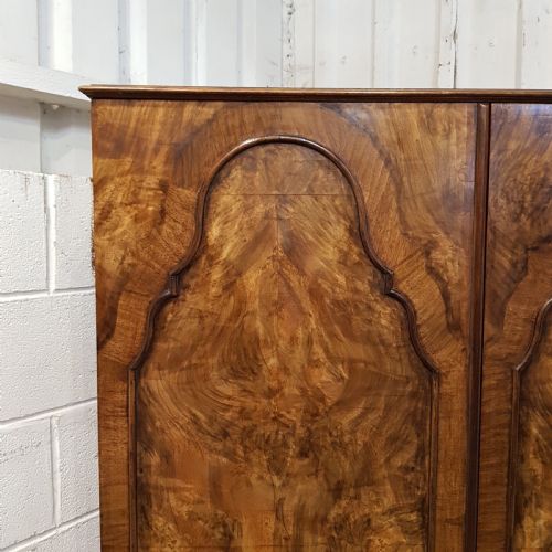 fig 2. ANTIQUE BURR WALNUT SMALL FITTED WARDROBE C1920