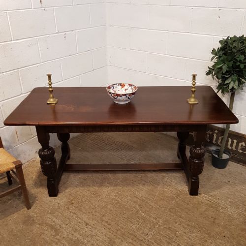 Antique Joined Oak Refectory Dining Table C1920
