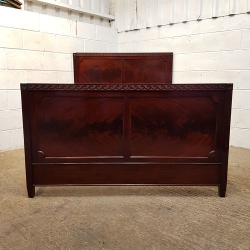 Antique Edwardian Mahogany Double Bed C1900