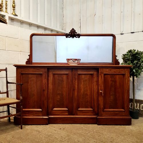 Antique Victorian Mahogany Mirror Back Chiffonier C1880
